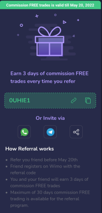 wimo referral code