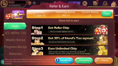 teen patti yes refer and earn