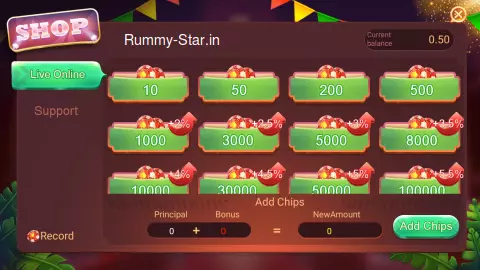 rummy star add cash